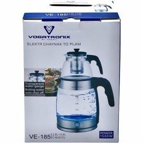 چای ساز وگاتی مدل VE185 ظرفیت ۲ لیتر با کتری پیرکس